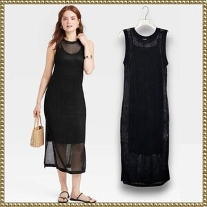 A New Day Black Knit Dress Medium
